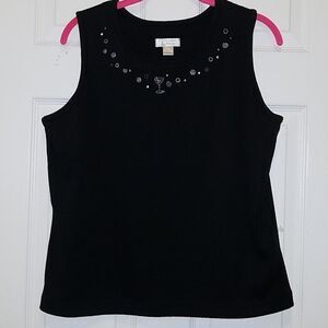 Christopher & Banks martini sleeveless sweater Sz L
